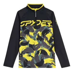 Spyder Camo Sweatshirt Met Halve Rits Geel