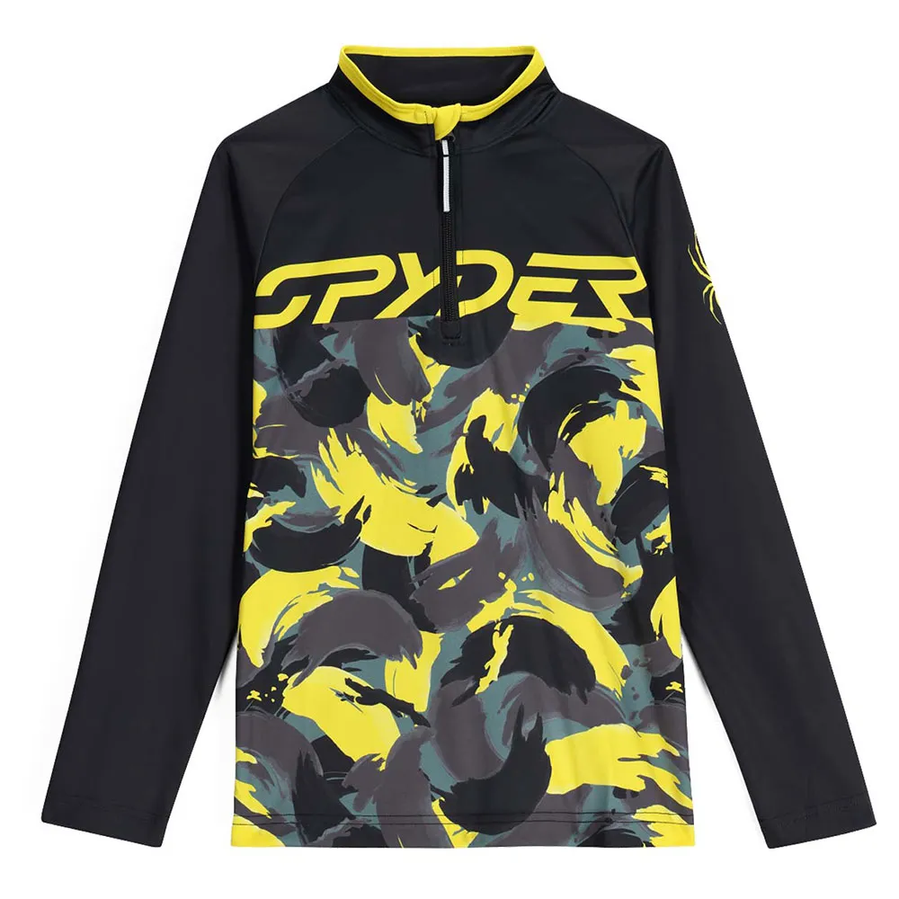 Spyder Camo Sweatshirt Met Halve Rits Geel
