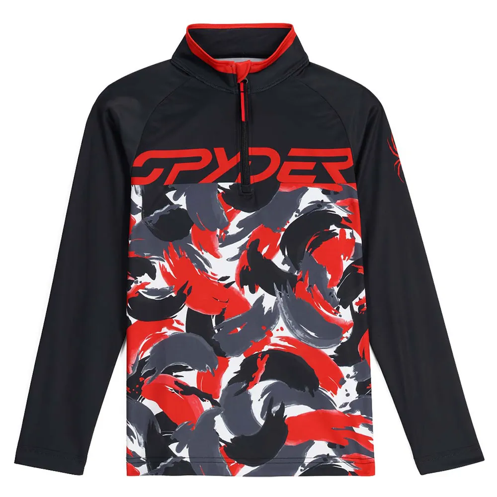 Spyder Camo Sweatshirt Met Halve Rits Rood