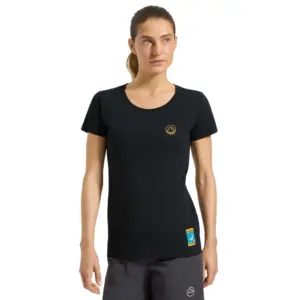 La Sportiva Climbing On The Moon T-shirt Met Korte Mouwen Zwart