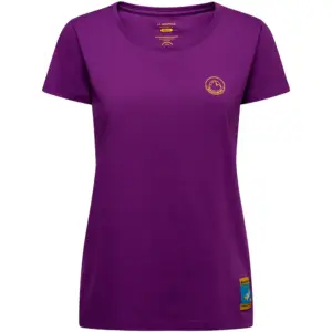 La Sportiva Climbing On The Moon T-shirt Met Korte Mouwen Viola / Giallo