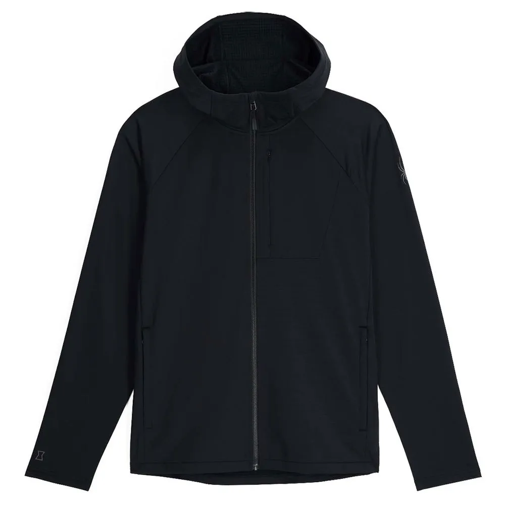 Spyder Matrix Gridweb Fleece Sweatshirt Met Rits Zwart