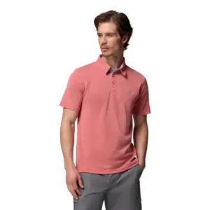 Columbia Nelson Point™ Korte Mouw Poloshirt Rood