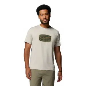 Columbia Parsons Point™ Graphic T-shirt Met Korte Mouwen Dark Stone Heather / Badge Label