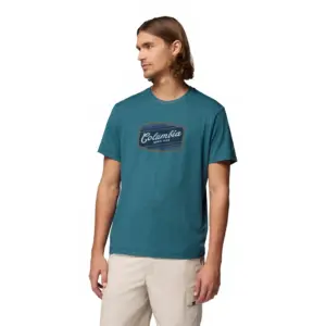 Columbia Parsons Point™ Graphic T-shirt Met Korte Mouwen Everblue Heather / Badge Label