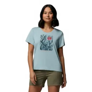 Columbia Parsons Point™ Scoop T-shirt Met Korte Mouwen Marine Light Heather / Canopy View
