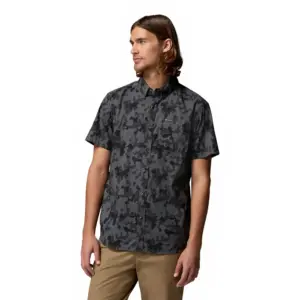 Columbia Rapid Rivers™ Printed Overhemd Met Korte Mouwen Charcoal / Midrange Camo