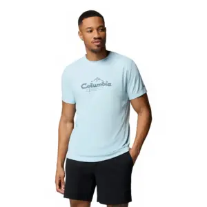 Columbia Zero Rules™ T-shirt Met Korte Mouwen Marine Light / Scripted Peaks