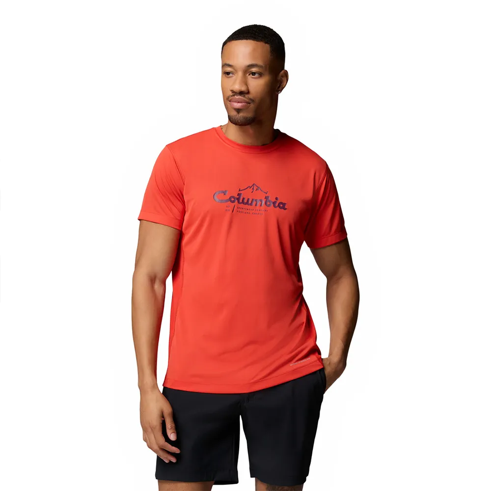 Columbia Zero Rules™ Light T-shirt Met Korte Mouwen Super Sonic / Scripted Peaks