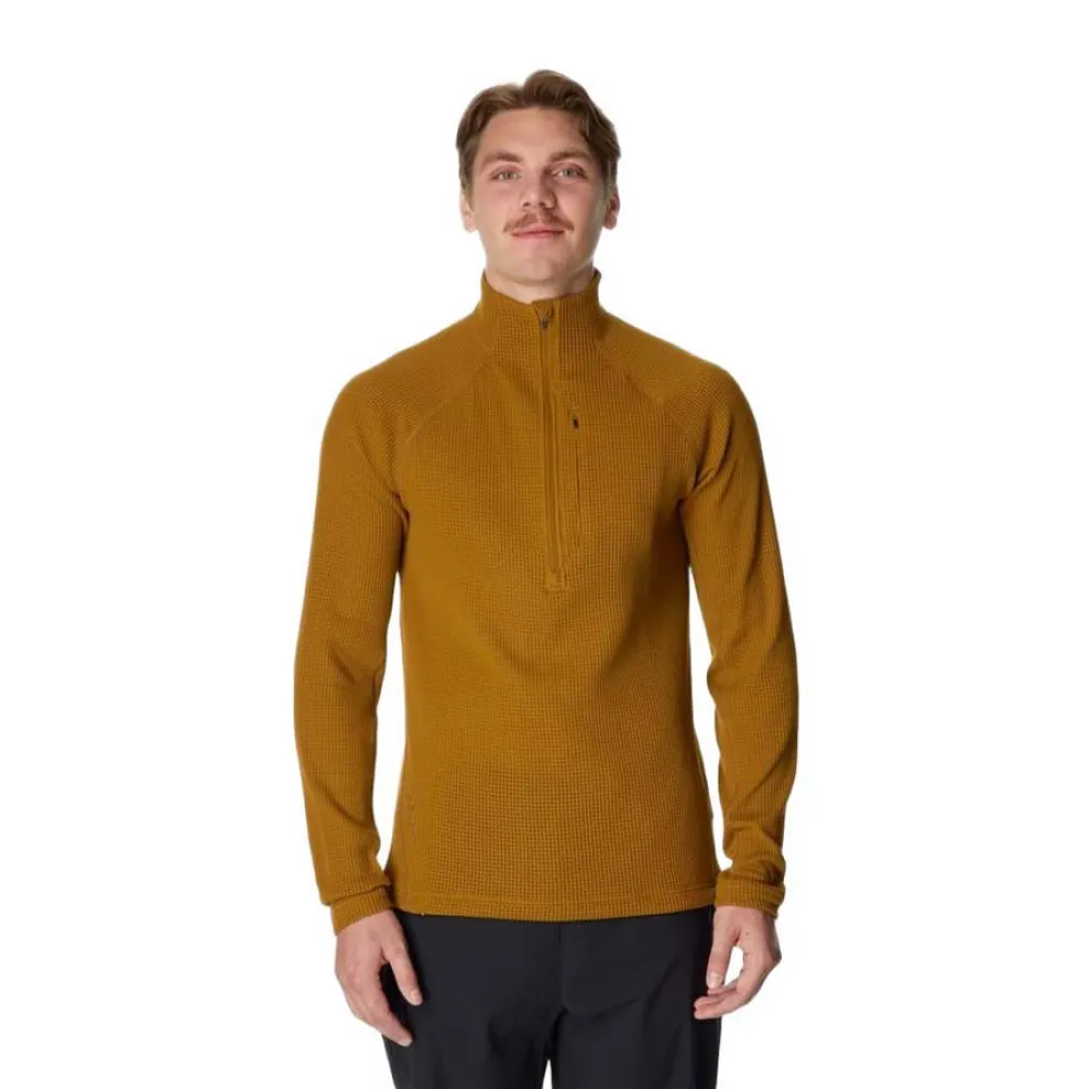 Houdini Pace Flow Sweatshirt Met Halve Rits Goud