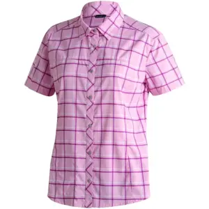 Maier Sports Kendra S/s W Overhemd Met Korte Mouwen Lilac Check