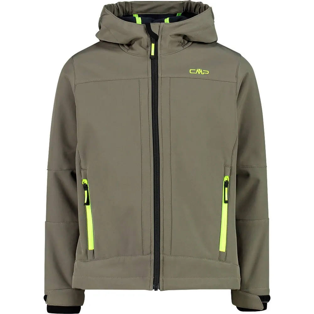 Cmp Fix Hood 3a00094 Softshelljack Olijf