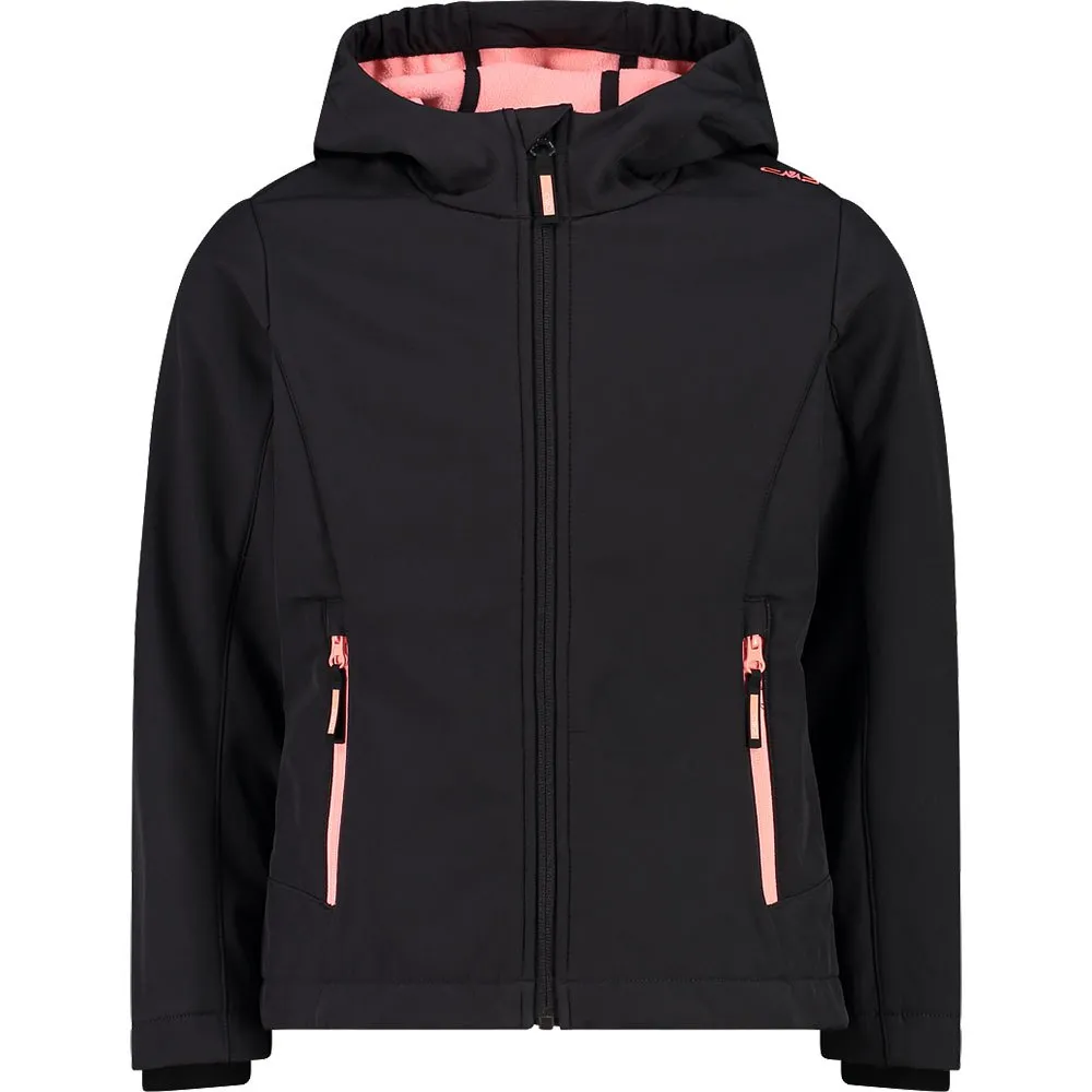 Cmp Fix Hood 3a29385n Softshelljack Antracite / Lotus