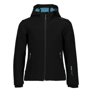Cmp Fix Hood 3a29385n Softshelljack Nero / B.jewel