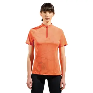 Odlo Ascent Chilltec Korte Mouw Poloshirt Koraal