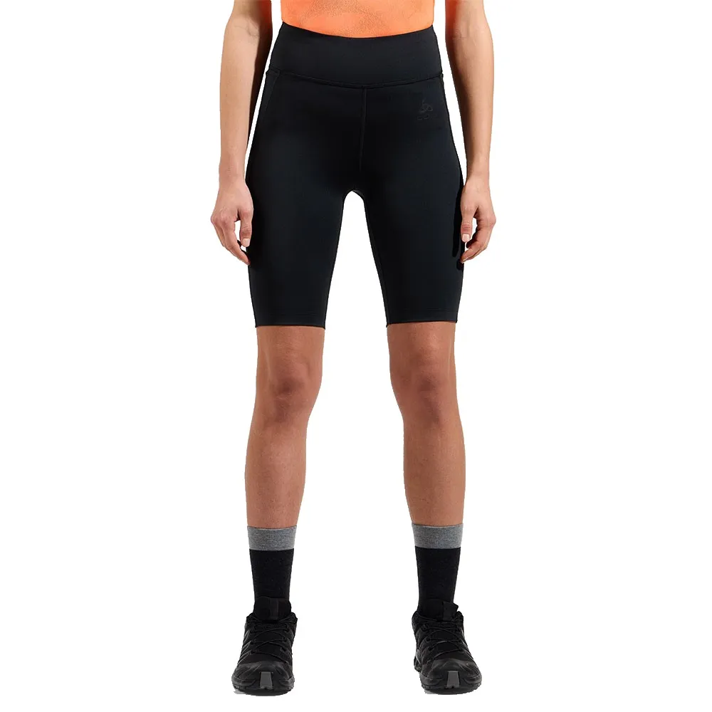 Odlo Ascent Medium Support Korte Leggings Zwart