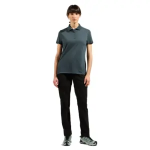 Odlo Ascent Natural Korte Mouw Poloshirt Dark Slate