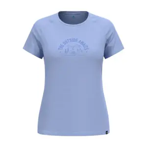 Odlo Ride 365 Pw130 Bike Print T-shirt Met Korte Mouwen Blauw