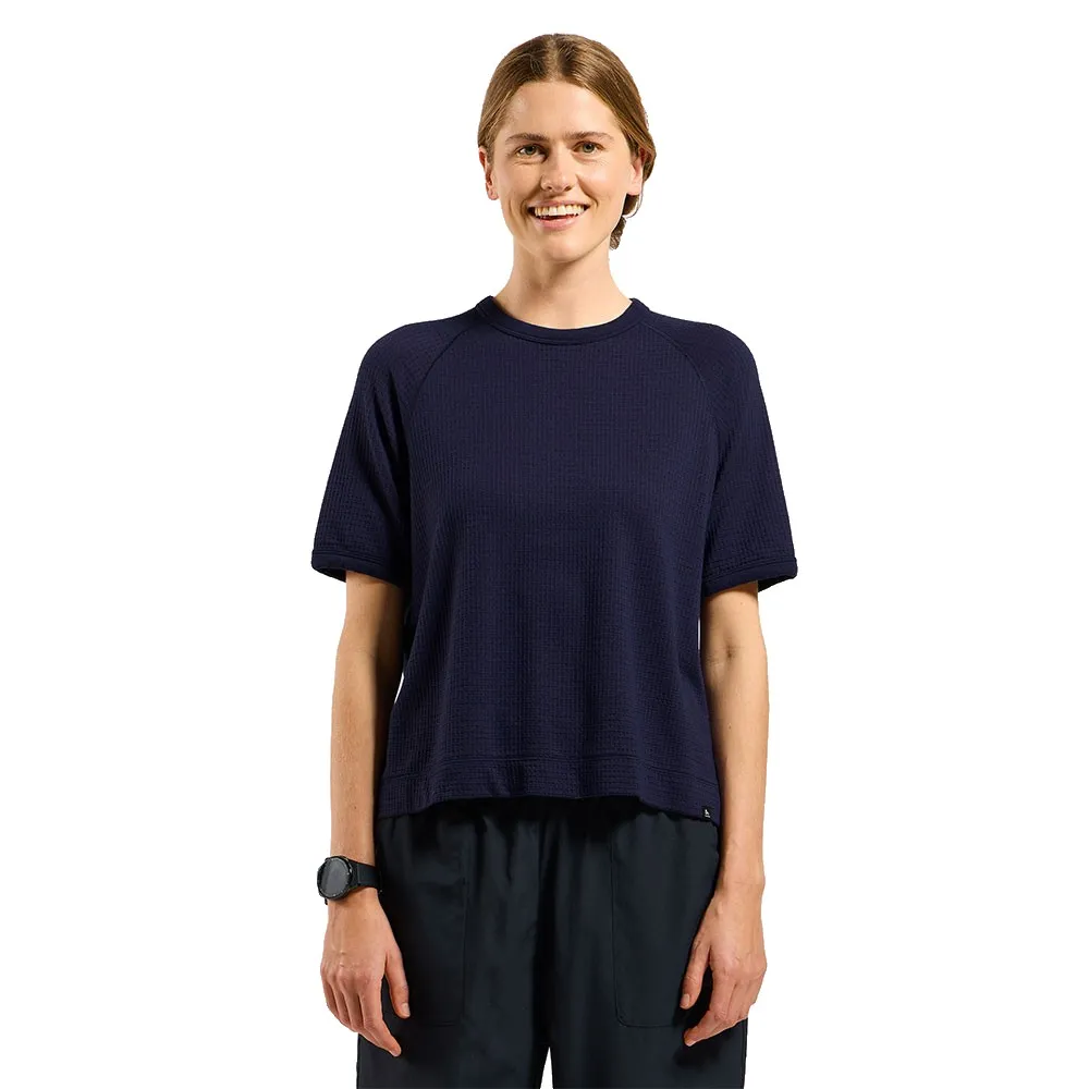Odlo Wool Waffle T-shirt Met Korte Mouwen Eclipse