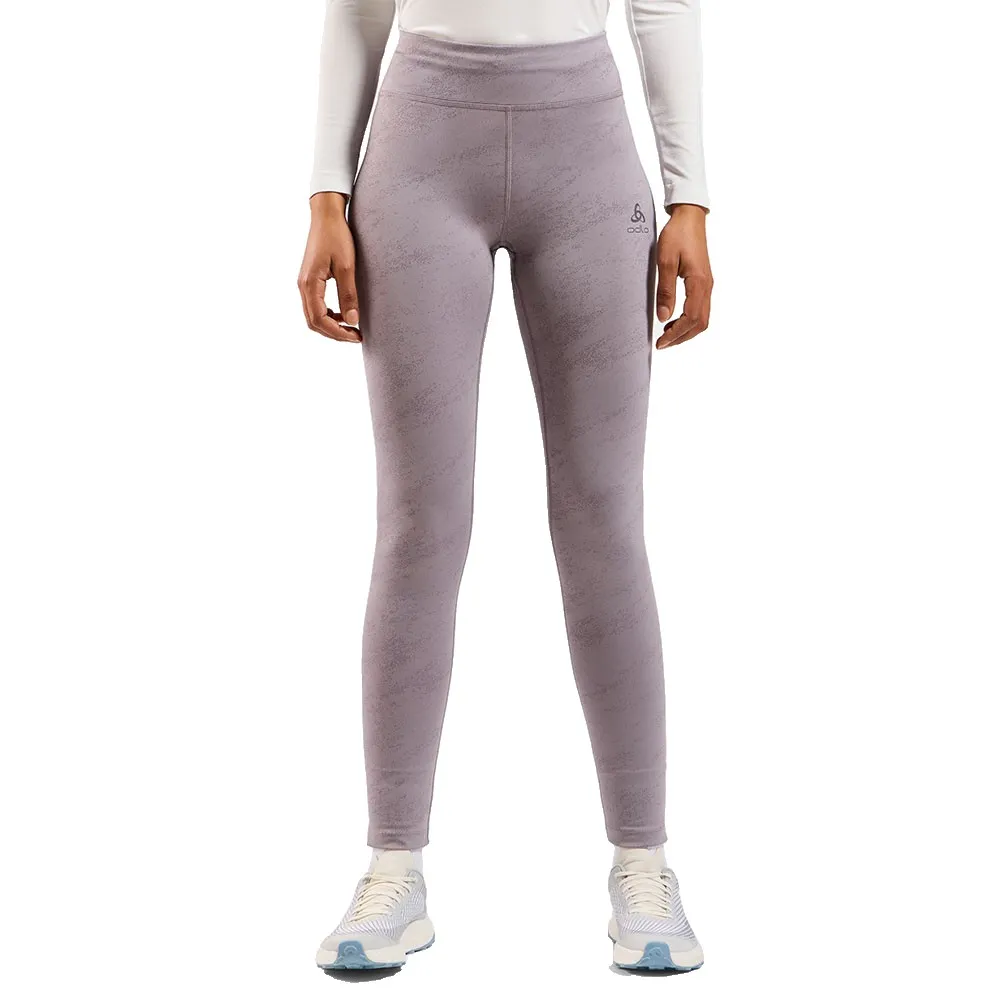 Odlo Zeroweight Print Reflective Leggings Grijs