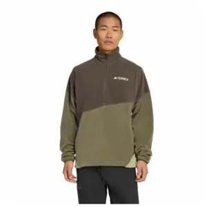 Adidas Terrex Multi Climawarm Anorak Fleece Met Halve Rits Olijf