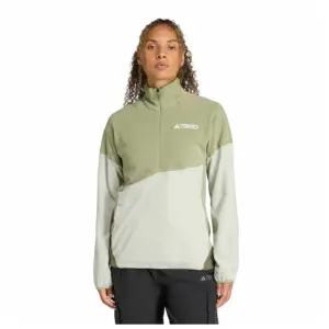 Adidas Terrex Multi Climawarm Anorak Fleece Met Halve Rits Groen