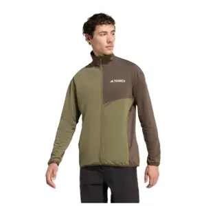 Adidas Terrex Multi Climawarm Tech Fleece Met Volledige Rits Olijf