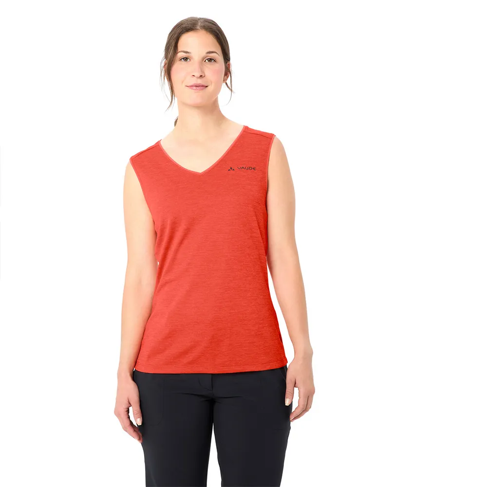 Vaude Essential Mouwloos T-shirt Rood