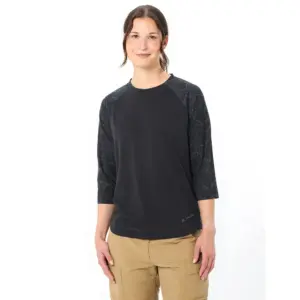 Vaude Neyland Ii T-shirt Met 3/4 Mouw Zwart