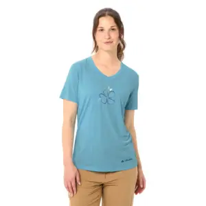 Vaude Skomer Print Iii T-shirt Met Korte Mouwen Blauw