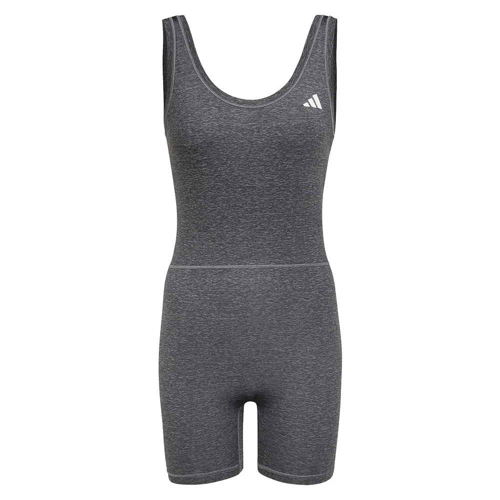 Adidas Optime Essentials Htr 1pc Mouwloos Lichaam Grijs