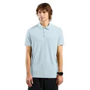 Odlo Ascent Natural Korte Mouw Poloshirt Blauw