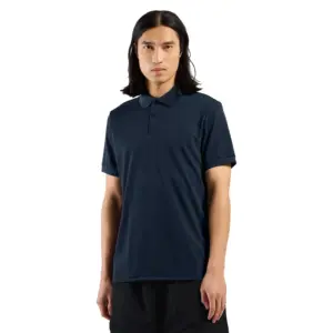 Odlo Ascent Natural Korte Mouw Poloshirt Dark Sapphire