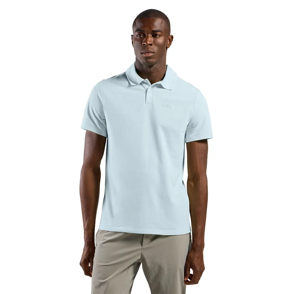 Odlo Essential Solid Korte Mouw Poloshirt Blauw