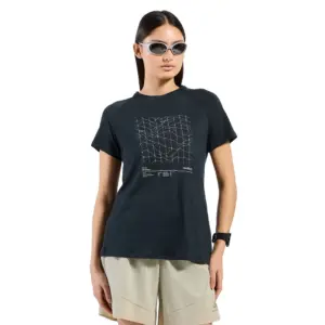 Odlo Merino Tencel Hyper Map T-shirt Met Korte Mouwen Dark Sapphire Melange