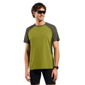 Odlo X-alp Trail T-shirt Met Korte Mouwen Guacamole / Deep Depths