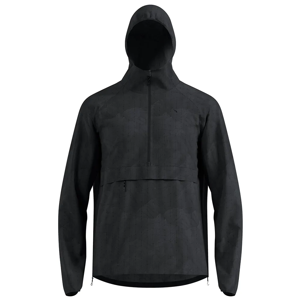 Odlo Zeroweight Print Jas Zwart