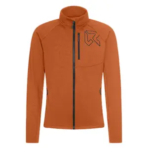 Rock Experience Arrows Mock Neck Fleece Met Volledige Rits Gerenoveerd Rust / Caviar