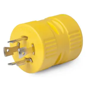 Parkpower By Marinco 4-polige Vergrendelbare Adapterstekker Voor Generator 20a 125v Geel