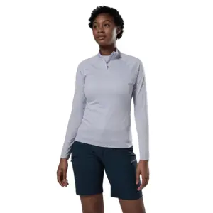 Montane Dart Zip Neck Half Rits T-shirt Met Korte Mouwen Lilac Haze