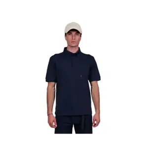 The Mountain Studio Button Down Korte Mouw Poloshirt Sky Captain