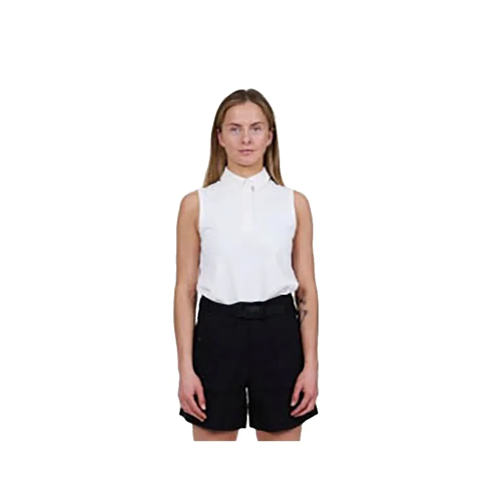 The Mountain Studio Button Down Mouwloze Polo Wit