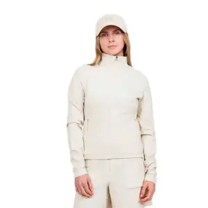 The Mountain Studio Comfort Fleece Met Volledige Rits Almond Milk