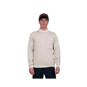The Mountain Studio Light Knit Pocket Crew Sweatshirt Almond Milk