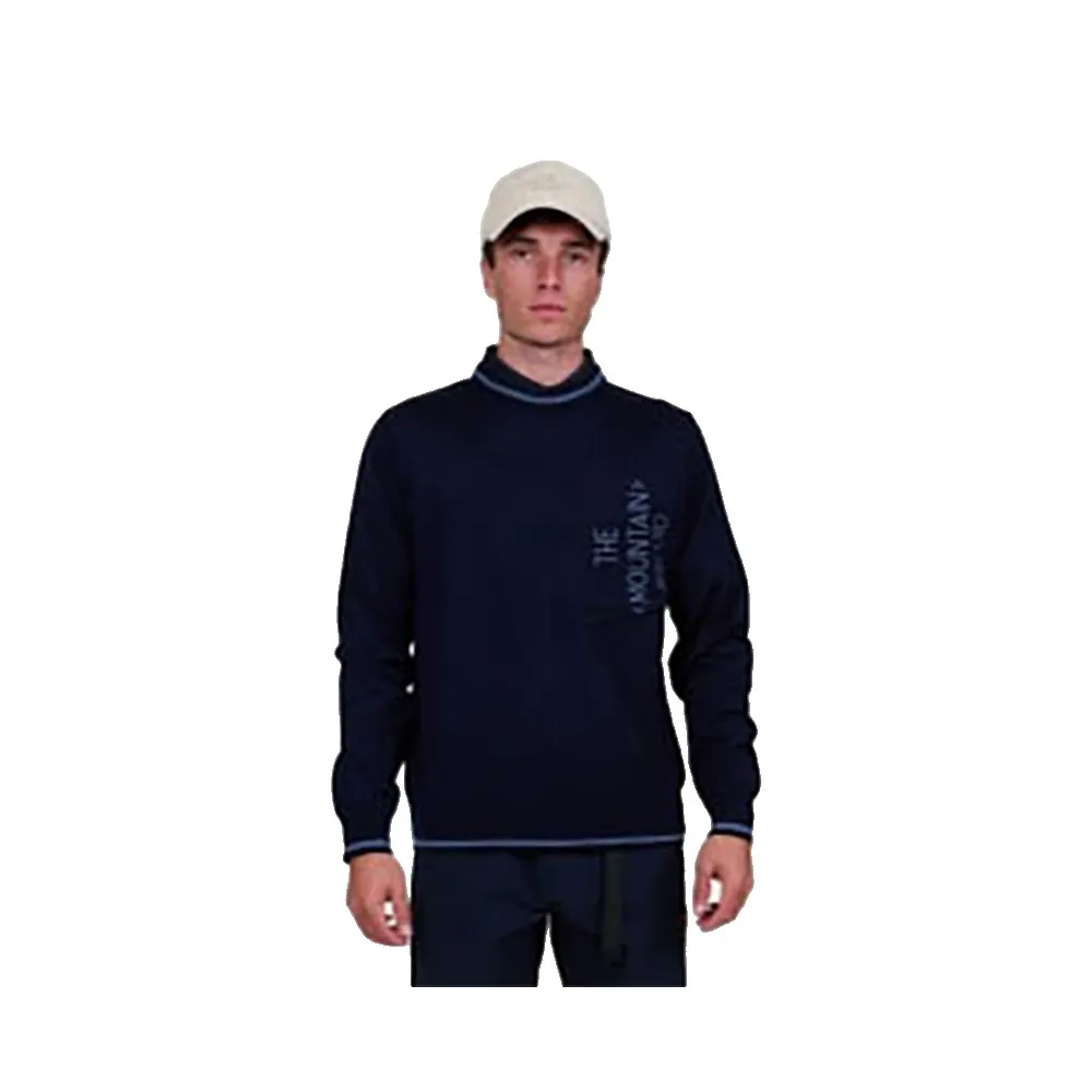The Mountain Studio Light Knit Pocket Crew Sweatshirt Sky Captain