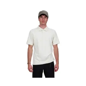 The Mountain Studio Structured Korte Mouw Poloshirt Almond Milk