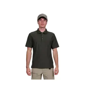The Mountain Studio Structured Korte Mouw Poloshirt Peat