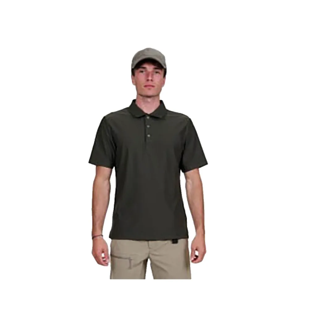 The Mountain Studio Structured Korte Mouw Poloshirt Peat
