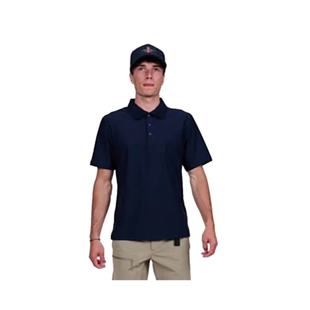 The Mountain Studio Structured Korte Mouw Poloshirt Sky Captain