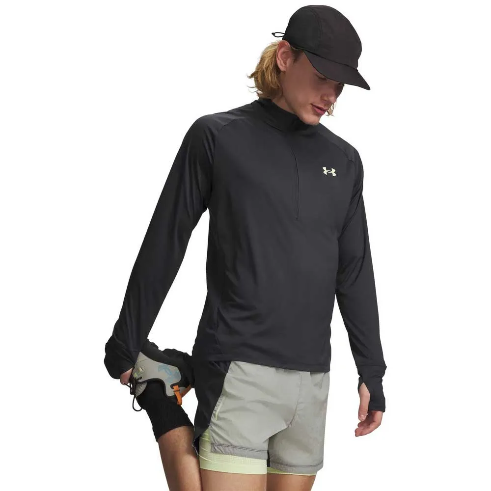 Under Armour Explore Trail Run Sweatshirt Met Halve Rits Grijs